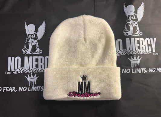 NM white beanie